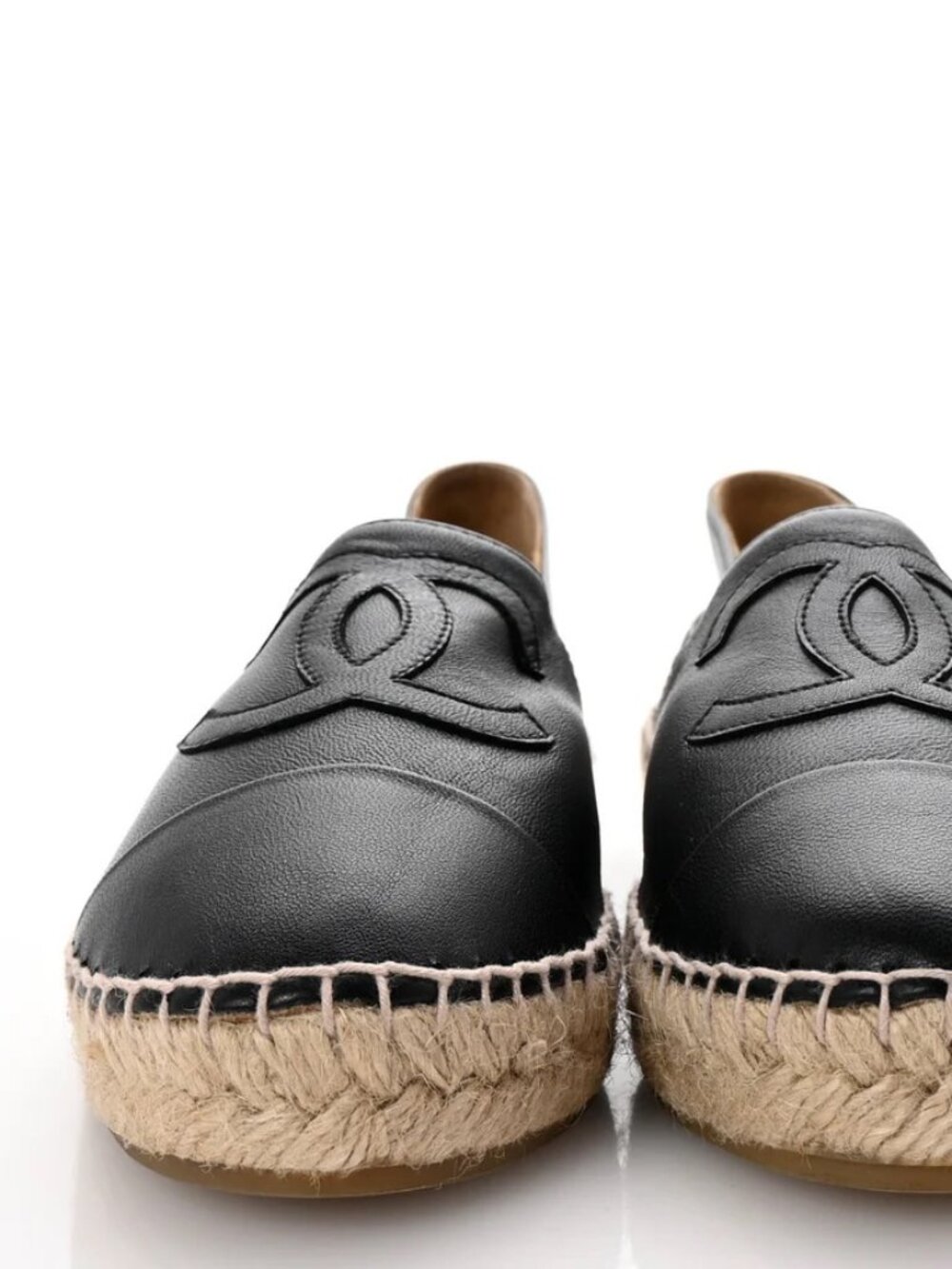 Like New CHANEL Lambskin Leather Espadrilles